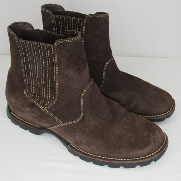 Cole Haan Brown Suede Leather Water Proof Bootie Women's 7 - Picture 1 of 9